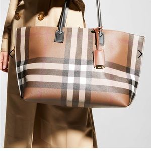 Authentic E-Check Burberry Tote